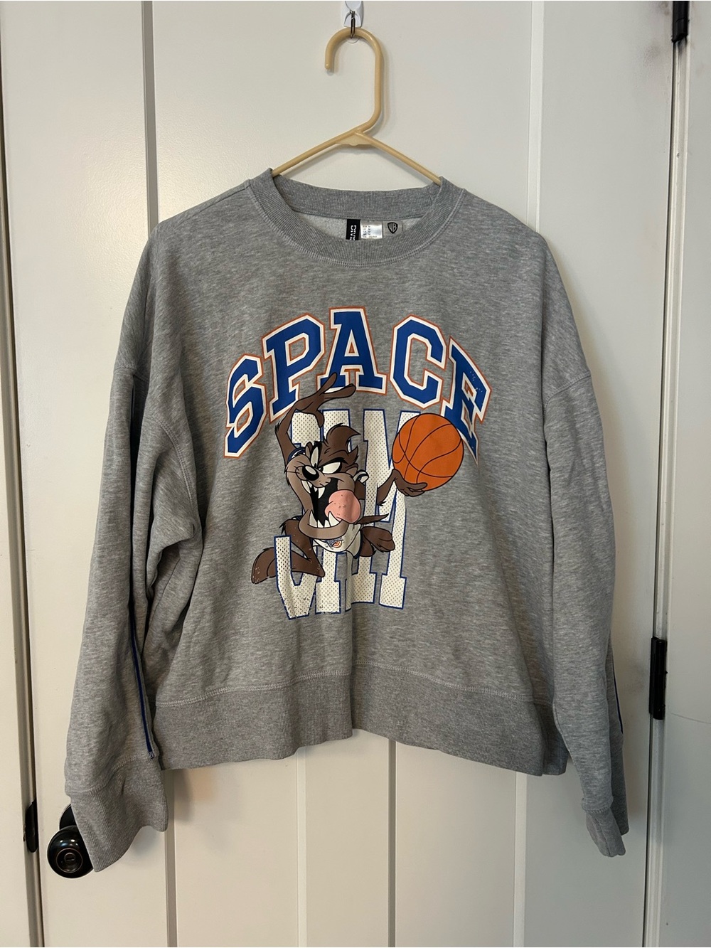 Gray 'Space Jam' Graphic Crewneck Sweater